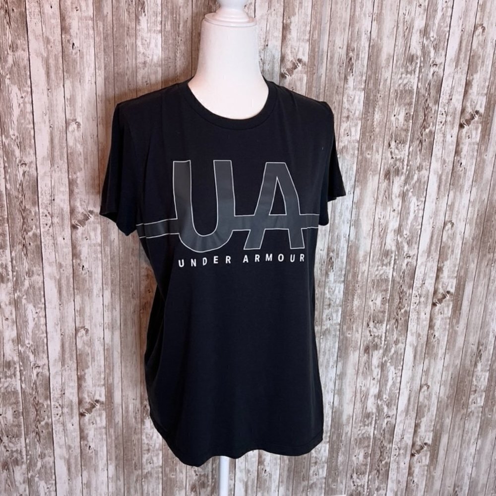 Women's Black Under Armour Graphic Tee size Large